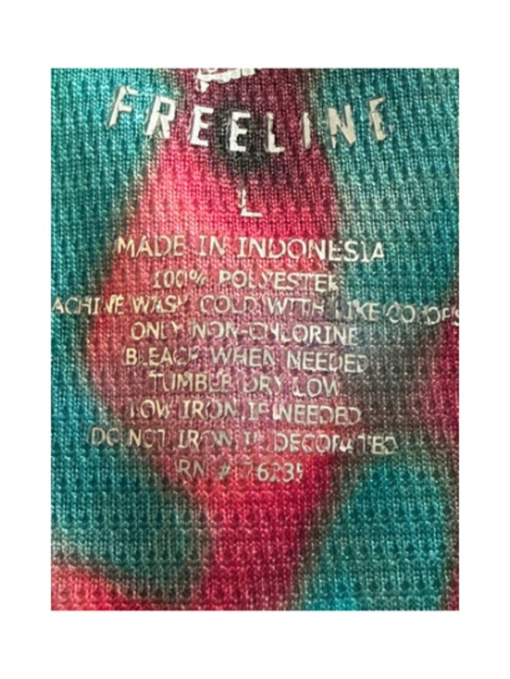 Reel Legends Freeline Top L Multicolor V Neck Active Casual Tee - Picture 3 of 7